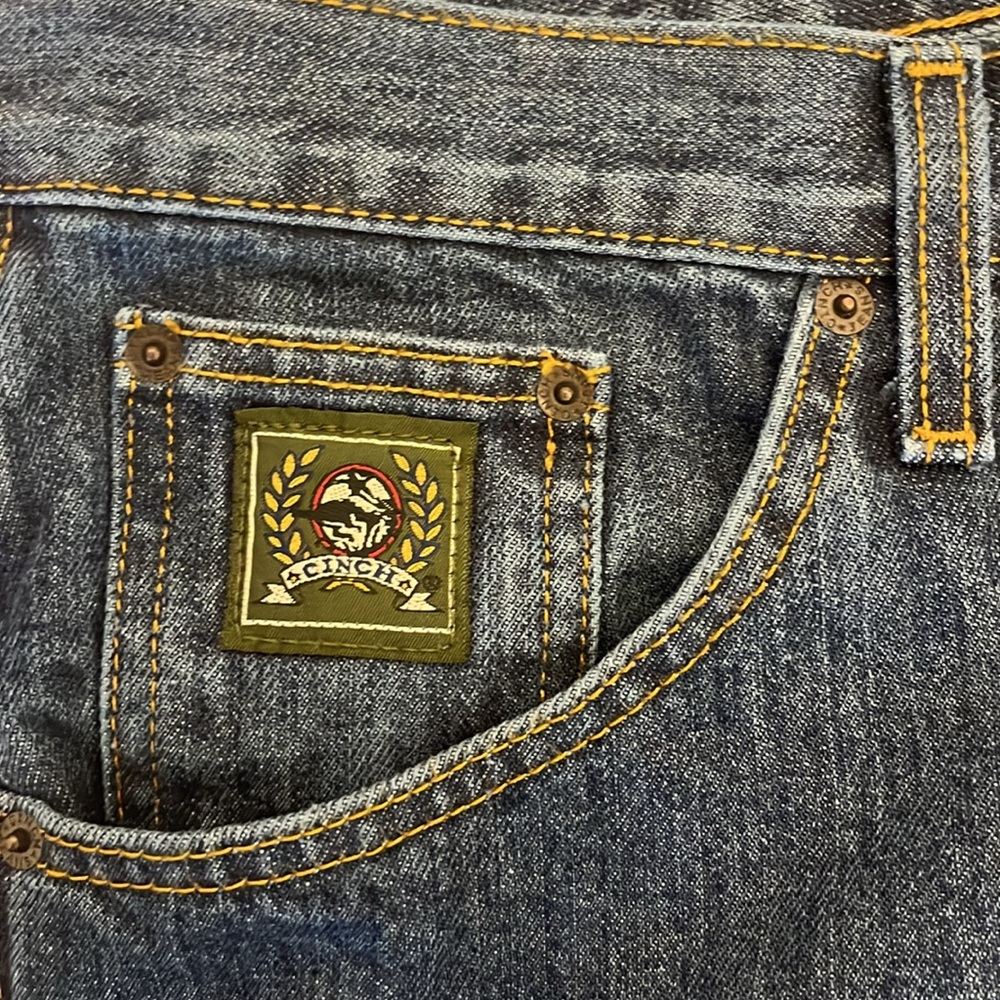 Cinch Mens Western Jeans Green Tag Size 42‎ X 34 Color Blue
